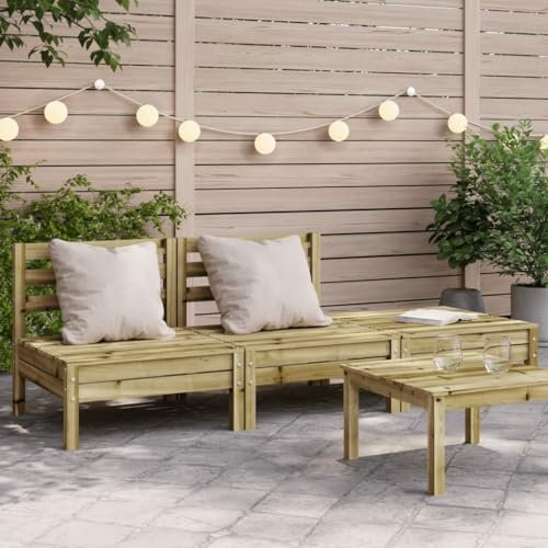 LLEZKBR Furniture Select-Gartensofa 3-Sitzer imprägniertes Holz Kiefer