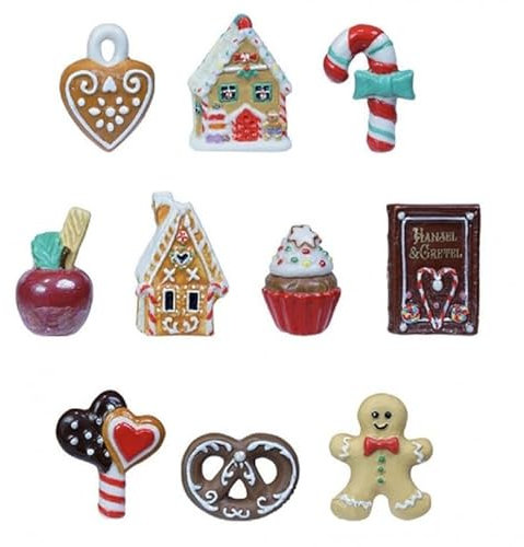 FaisTonGateau - fèves thème Pain d'épices et sucreries - Fèves de Collection pour Galette de Rois Epiphanie - Fèves Multicolores