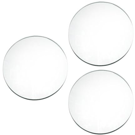 JISADER 3 Pezzi Centrotavola a Specchio per Tavolo Vassoio Decorativo a Specchio Rotondo a Specchio per progetti di Artigianato centrotavola per Matrimoni, Argent 30 Cm