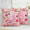 HZYKDWD Set mit 2 Blumenmotiven, 50 x 50 cm, Boho, floral, Vintage, dekorative Kissenbezüge, 50 x 50 cm, doppelseitig, bedruckt, für Haus, Sofa, Wohnzimmer, Schlafzimmer, Rosa