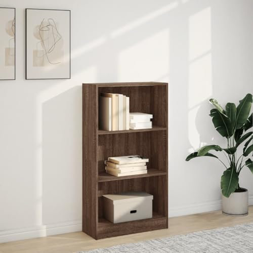HEFZGDB Bücherregal Braun Eichen-Optik 60x24x109 cm Holzwerkstoff Allzweckschrank Bücherregal Klein Regale Vitrine für Büro Wohnbereich Arbeitszimmer Schlafzimmer
