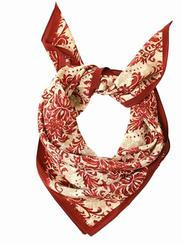 Prettystern Seidentuch 65x65 cm – Damen Halstuch aus 100% Seide, leicht & luftig für Frühling Sommer, quadratisches Kopftuch SeidenSchal