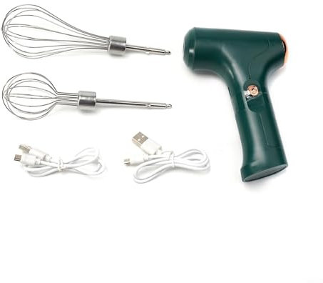 Batteur à main portable rechargeable par USB, fouet électrique avec double batteur pour la cuisine, la pâtisserie, la crème, le beurre, les œufs battant sans fil (une vitesse)