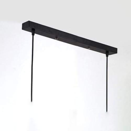 DESHOME L 40cm Lampenbaldachin 2 Loch Baldachin Lampe Schwarze Metall Deckenrosette Matt Abdeckung Baldachin für 2 Lampen Kabelabdeckung Deckenbaldachin, für Hängeleuchte Deckenleuchte