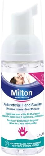 Milton Hand Sanitiser Antibacterial Mousse 50 ml (3 Pack)
