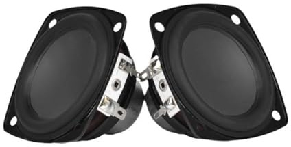 Pqahffowr 2Pcs 2.75 Inch 70.6mm Mid Speaker 4Ω15W Dual Magnetic Bluetooth Speaker Long Stroke Rubber Edge