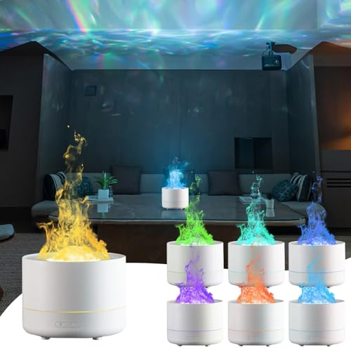 IGUGI Projektor Aroma Diffuser,Luftbefeuchter,Diffuser Ätherische Öle mit 7 Farben LED Licht Elektrisch,Automatische Abschaltung bei Wasserlosem Zustand,Geeignet für Schlafzimmer,Arbeit,Meditation