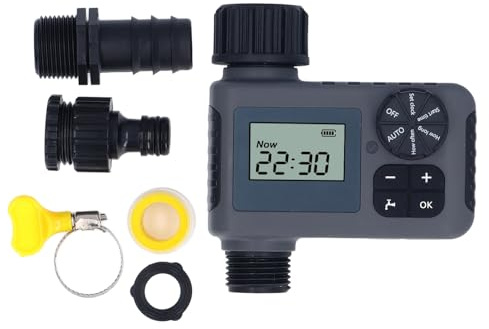 Timer Irrigazione Automatico 3 Zone, Centralina Programmabile, Impermeabile IP55, 0-23h59min Durata Irrigazione - Risparmio Idrico, Funzionamento Semplice, Ideale Giardino e Pr