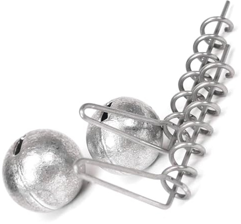 Pikecraft Shallow Screw System Set Heavy - 2 Schrauben + 2 Bleie für Gummiköder, Jigköpfe zum Raubfischangeln