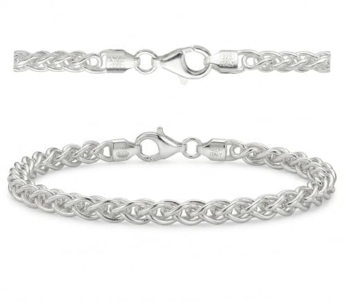 QUADRI - Bracciale Uomo Argento 925 - Braccialetto Uomo Idea Regalo | Bracciali modello - Made In Italy - Compleanno Anniversario - Scatola Inclusa