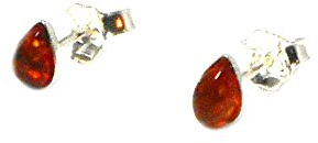 Cognac Bernstein Sterling Silber Ohrstecker 925 - (ABST2109163)