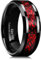 King Will Bague pour homme en carbure de tungstène avec dragon celtique noir, 8 mm, vert/rouge/bleu/violet, U 1/2(63.36mm), Tungstène, Aucune pierre précieuse