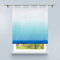HongYa Raffrollo mit Verlauf Druck Transparenter Voile Raffgardine H/B 140/120 cm Blau Schlaufen