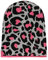 Zwillingsherz Slouch-Beanie-Mütze mit Baumwolle - Hochwertige Strickmütze mit Leo Design für Damen Mädchen Jungen 2020 - Hat - One Size - Frühjahr Sommer Herbst und Winter - gra/pin
