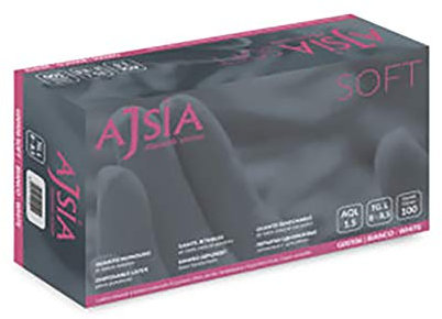 AJSIA - Guanti MONOUSO in Lattice Naturale Bianco 100PEZZI (TG.XL)