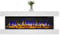 GLOW FIRE Elektrokamin mit Heizung und Kaminfeuer (Wandkamin Clear 36) - elektrischer Kamin mit LED-Feuer in 3 Farben, Heizlüfter, Deko & Fernbedienung - zum Aufhängen an der Wand - 118x53 cm, Weiß