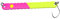 FTM Blinker zum Forellenangeln Spoon Curl Kong 3,5g 6,7cm, Farbe:neon pink/neon gelb