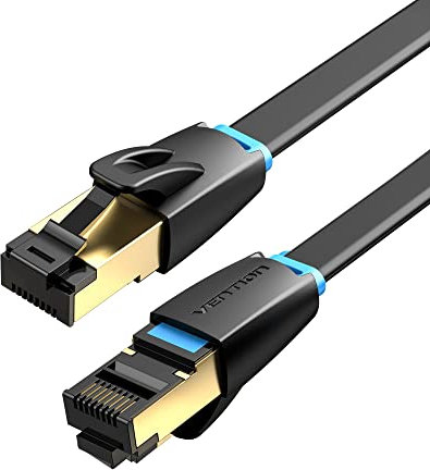 VENTION Cable Ethernet Cat 8 Cable Ethernet Plano/Cable de red 40Gbps 2000MHz Cable Internet(Conector RJ45) Cable Lan Compatible con PS5, PS4 Xbox X/S (8m)