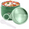 bainuote Müsli To Go Becher 600ml Joghurtbecher Auslaufsicherer Müslibecher To Go Porridge Becher Edelstahl Lunchbox to go mit Klapp-Löffel für Jedes Frühstück Mittagessen-Grün