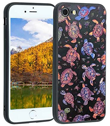 MISTK Compatible with iPhone 8 Phone Case, Turtles-360 Case Silicone Protective for Teen Girl Boy Case for iPhone 8