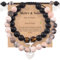 SUNSH 2 Mutter Sohn Armbänder,Freundschaftsarmband Mutter Tochter/Sohn Armband Set, Mutter Tochter/Sohn Geschenk,Mädchen Junge zurück zu Schule Geschenk,Geburtstag Weihnachten,Dinosaurier-Pink Schwarz