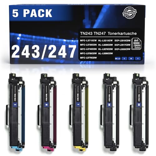 Ersatz für TN 2410 TN 2420 Tonerkartusche Schwarz Kompatibel mit Brother DCP-L2530DW Brother HL-L2350DW Brother MFC-L2710DW Drucker, 2er-Pack