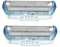 DBXGBST [Rasierköpfe] 2PCS Rasierfolie Kompatibel mit für Braun 20S 10B 20B 2000 Serie Cruzer 1 2 3 4 Kompatibel mit für 2615 2675 2775 2776 170 190 2876 2778 2878 180 190 [Einfach zu ersetzen]