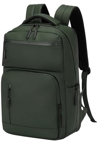 SUIKIHUM Laptop Backpack for Men,Flight Approve Daypack Anti-Theft Rucksack | Waterproof Travel Backpack,with 15.6-inch Laptop Sleeve,Green