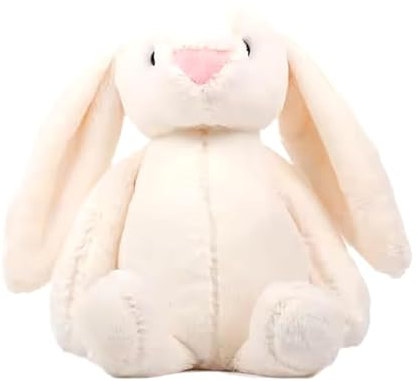 Bambelino Plüschhase in Grau & Beige – Kuscheliges Kuscheltier für Kinder ab 3 Jahren, 30 cm, Weiches Material, Pflegeleicht & Langlebig Jungen & Mädchen (Beige)