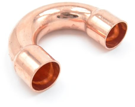 Courbe de retour 180° cuivre à souder 1/4'' femelle, raccord courbé, joint tuyaux en C