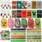 KEVRDRT 98 Pcs Videojuegos Fiesta Cumpleaños de Regalo, Miner Regalos Fiesta los Niños, Libreta Llaveros Pegatinas Pulseras Bolsa Regalo, Videojuegos Miner Artículos de Fiesta, Favores de Fiesta