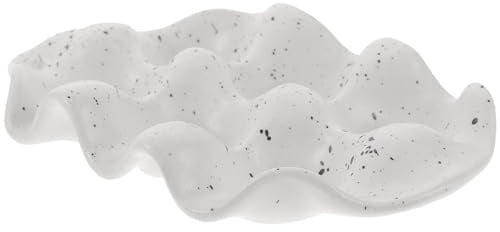 Operitacx Porte-œufs en Céramique Élégant et Minimaliste, Support de Rangement pour Œufs Polyvalent, Capacité Multiple, Plateau à Œufs Blanc Cuisine et Réfrigérateur
