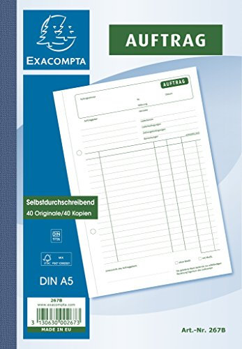 Exacompta 267B Manifolds Auftrag DIN A5, 2 x 40 Blatt