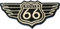 Iron on Bügel Aufnäher Patches Flicken Aufbügler Applikation Kleidung Vintage Route 66 USA 11 cm