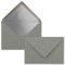 Kuverts Graphit-Grau - 300 Stück - Brief-Umschläge DIN C6-114 x 162 mm - 11,4 x 16,2 cm - Nassklebung - matte Oberfläche & Silber-Metallic Fütterung - ohne Fenster - für Einladungen