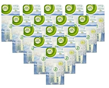 Air Wick Plug in Diffuser Refill, Crisp Linen and Linen, Pack 2 x 19ml, Long Lasting Fragrance, Lasts up to 200 days, Plug in Air freshener