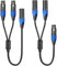 Afforstyle Câble Diviseur XLR de 50 Cm, 1 XLR Mâle vers 2 XLR, Câble Audio pour Mélangeur de Microphone