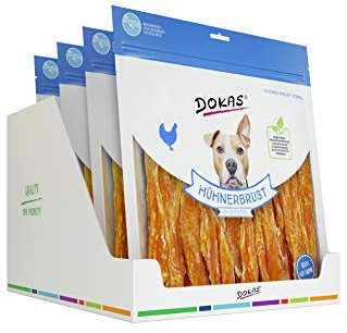 DOKAS Getreidefreier Premium Snack in Streifen für Hunde – Ideal für zwischendurch