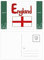 Postkarten-Set mit England-Flagge, rotes Muster, 20 Stück