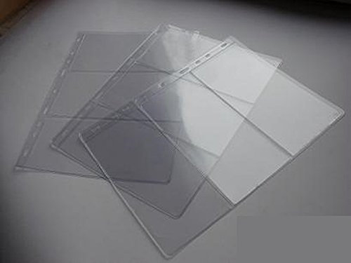 A4 10 x Seiten für Banknotenalbum - Typ 3 - für Vier Banknoten, Folder Extra Refill Sheets Inserts