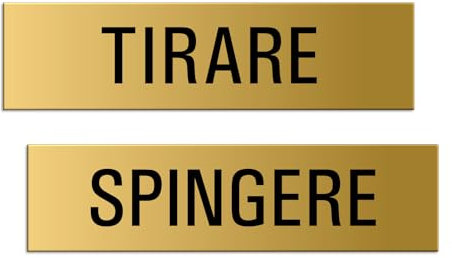 Placa Adhesiva de Aluminio para Tirar, 160 x 40 mm, Color Dorado
