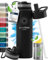 Trinkflasche Edelstahl ACTIVE FLASK + Strohhalm (3 Deckel) BPA-frei, Auslaufsicher, Kohlensäure geeignet - Wasserflasche Fahrrad Thermosflasche Isoliert Isolierflasche Sport Wasser Flasche Kinder Tee