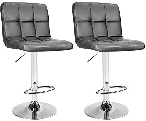 CCLIFE 1er 2er set Barhocker Barstuhl höhenverstellbar Kunstleder Bistrostuhl Bistrohocker 62-82cm Drehstuhl Drehhocker