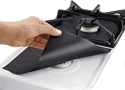 FireMat BBQ Grillmatten 3er Set (40x33cm) feuerfeste Brandschutzunterlage, PFOA Frei Grillmatten, Wiederverwendbar Antihaft Grill-und Backmatte,für Holzkohle,Gasgrill & Backofen (Schwarz, 40x33cm)