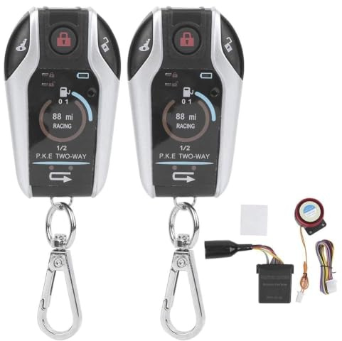 Yctze di allarme a 2 vie Telecomando antifurto universale per moto in ABS per sicurezza 12V con avvio remoto