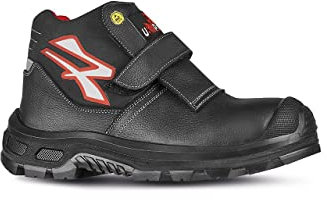 U-Power DUBAI UK ESD S3 CI SRC, Scarpe antinfortunistiche alte, leggere e comode della linea Red Industry, con tomaia in Pelle grana mina con inserto in microfibra, puntale AirToe Composite