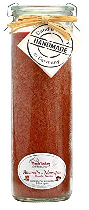 Candle Factory Big Jumbo Duftkerze aus pflanzlichem Stearin im hitzebeständigen Glas der Marke Weck®, ca. 100h Brennzeit, Duft: Amaretto-Marzipan