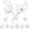 PROUSKY Earhooks for Airpods, 5 Pairs Silicone Soft Ear Hooks Tips, Anti-slip Sport Earbud Tips Compatible for Airpods, Ultra-Light Earphones Accessories for Jogging, Cycling, Running, White