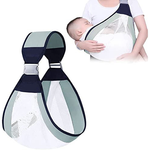 Atmungsaktive Tragetuch Baby mit Clip,Verstellbare Koala Tragetuch grau,3D Netzstoff Tragetasche Baby (Atmungsaktives Netz, grün)