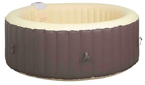 Vasca Idromassaggio da Esterno Gonfiabile Riscaldata 2-4 Posti Ø180x65 cm Ease.Zone Marrone